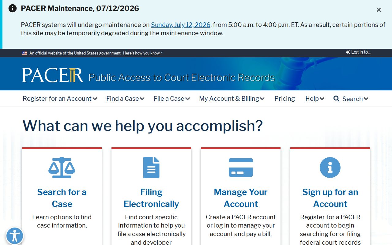 East Hartford, Connecticut court records PACER federal case access
