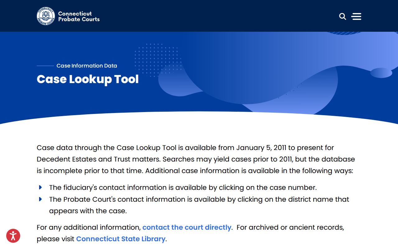 East Hartford, Connecticut probate records probate case lookup
