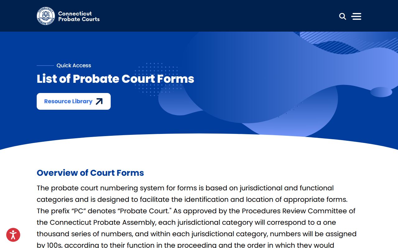 East Hartford, Connecticut probate records probate forms list
