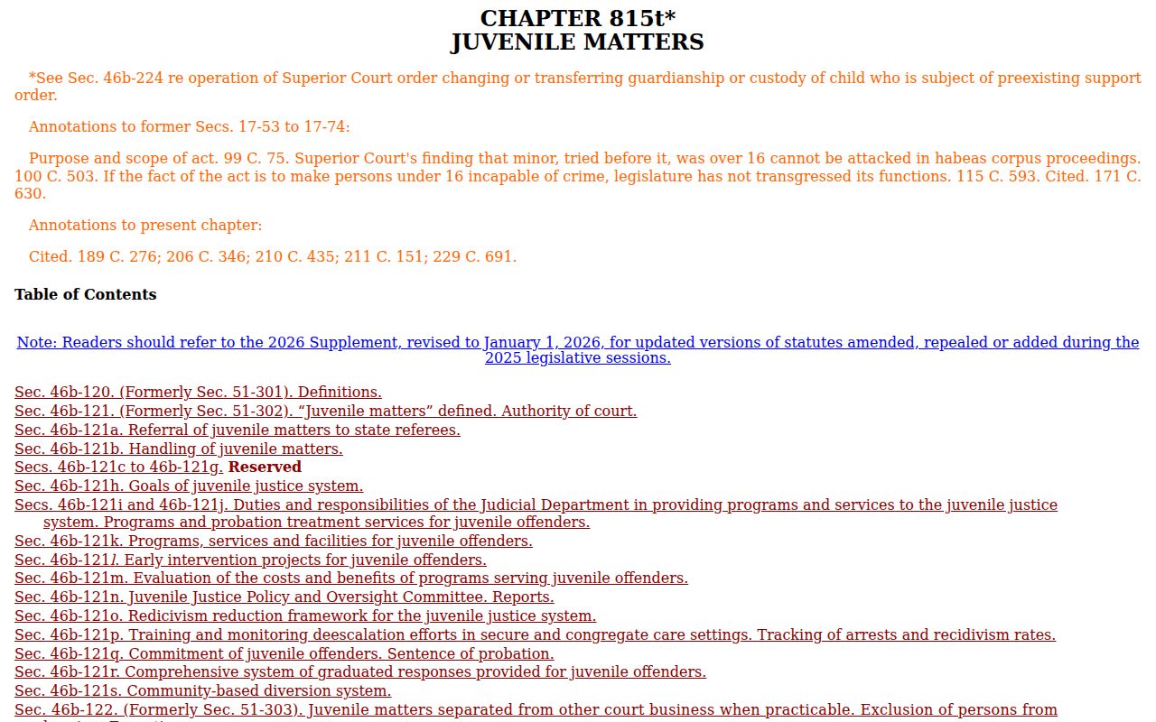 Connecticut juvenile matters confidentiality statutes
